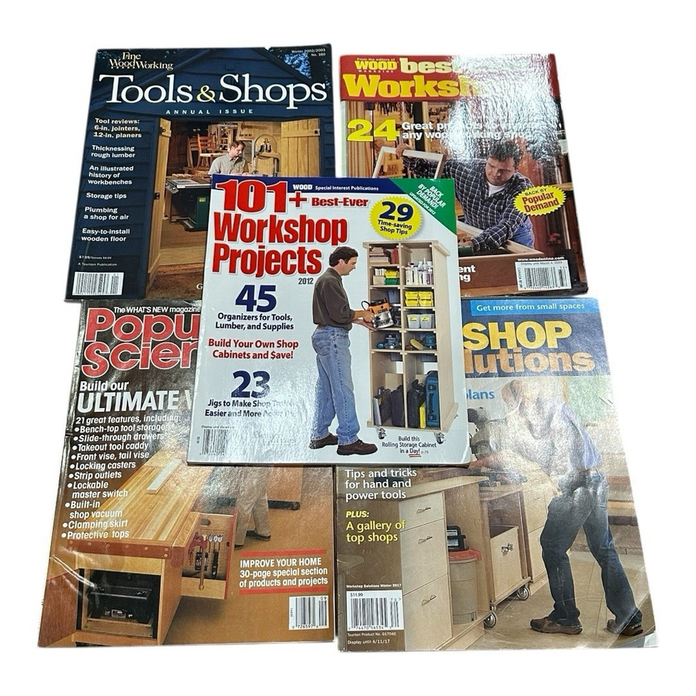 Vintage Woodworking Magazine Lot Of 5 Magazines